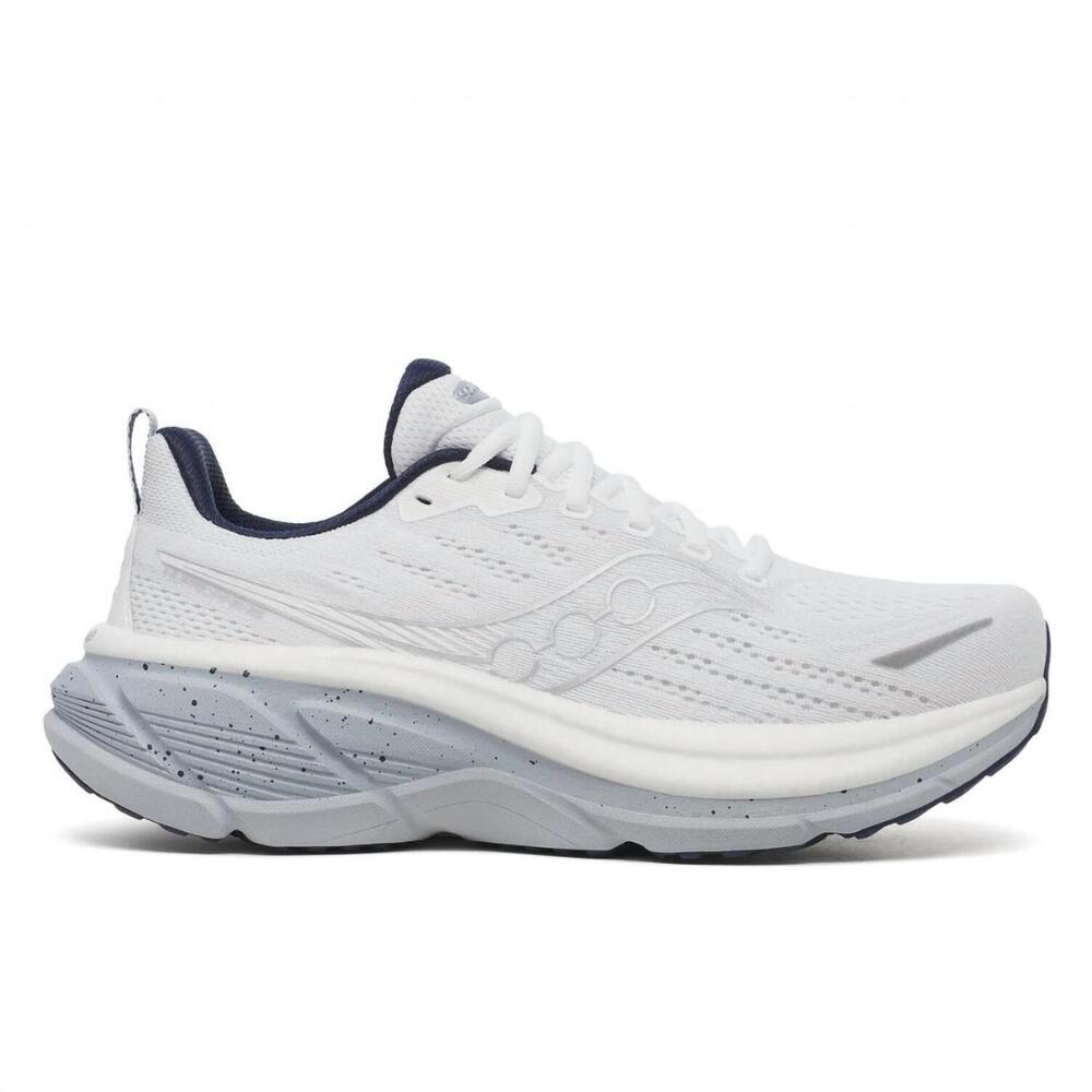 NEW SAUCONY men's hurricane 25 shoes in white/navy
